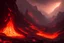 Placeholder: intricate details, Extradimensional, greg rutkowski style, tom bradshaw style, Asher Brown Durand style, fantasy hellscape hell fire lava volcano raining fire