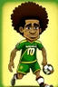 Placeholder: Douglas Louise Brazilian football player cartoon 2d