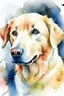 Placeholder: portrait of a dog, watercolor style