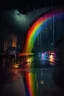 Placeholder: rainbow at rainy midnight