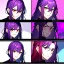 Placeholder: Clear focus, 8k, girl, high quality, detailed, purple hair, red eyes, beautiful lighting, vibrant colors, angry