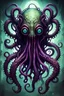 Placeholder: Cyberpunk, Yog-Sothoth, Lovecraftian tentacle monster, horror, eyes, claws, bone, tattered lace, biomechanical