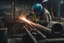 Placeholder: Welding steel pipe with Mig-Mag method for industrial work. Gas metal arc welding Camera settings : Full-frame , 100mm lens, f/1.2 aperture, ISO 100, shutter speed 60 seconds. Cinematic lighting, Unreal Engine 5, Cinematic, Color Grading, real time Photography, Shot on 70mm lense, Depth of Field, DOF, Tilt Blur, Shutter Speed 1/2500, F/13, White Balance, 45k, Super-Resolution, Megapixel , ProPhoto RGB, VR, tall, epic Lighting, Backlight, Natural Lighting, Incandescent, Optical Fiber, Moody Lig