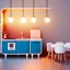 Placeholder: Tiny cute isometric kitchen in a cutaway box, cyberpunk, soft smooth lighting, soft colors, 100mm lens, 3d blender render