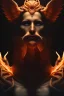 Placeholder: portrait photography of an ethereal beautiful animal god, Fire theme art, Dark moody night atmosphere, Portrait of a man by Michelangelo, 8K, close-up face, anatomically perfect face, oak tree roots, ignore NSFW