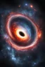Placeholder: Black hole consuming star in dying galaxy hyper realistic