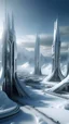 Placeholder: unique sci fi city, massive, beautiful, zaha hadid, ice mountain