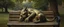Placeholder: master oil painting by Rembrandt, fat old orc dragon gremlin sleeping on a bench in the park