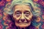 Placeholder: very old woman psychedelic image