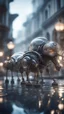 Placeholder: transparent ant horse train in fountain in the style of giger, bokeh like f/0.8, tilt-shift lens 8k, high detail, smooth render, down-light, unreal engine, prize winning