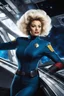 Placeholder: the woman on the starship bridge is not just a mere crew member. No, she is the captain, a fearless leader navigating the vast abyss of space. Her big hair defies gravity, symbolizing her unwavering determination. The Star Trek uniform, once a symbol of objectification, becomes a statement of empowerment as she commands respect and authority. But this story isn't just about a starship and its captain. It's about the clash of realities. As the woman stands there, confidently gazing into the unkno