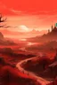 Placeholder: Landscape image of Luthadel from the mistborn series during daytime with an ashfall. In this world the sun is red.