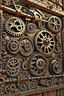 Placeholder: highly detailed industrial wall with cogs details, shinning metal, futuristic, Super detailed 3d , ethnic details, intricated details, as trending in artstation,