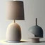 Placeholder: a picture for a webshop for a cozy nordic design table lamp in neutral colors.