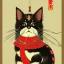 Placeholder: Ukiyo-e Style ,cute cat