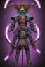 Placeholder: Neon skeleton samurai