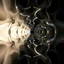 Placeholder: Mesmerizing abstract 3d visual, recursive Symmetrical structure of flowing translucent shapes, centered, soft aesthetic, negetive space.