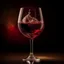 Placeholder: Create an artistic representation of a wine glass with a rich, red wine pouring gracefully into it. Capture the moment when the wine is suspended in mid-air, forming a beautiful arc as it enters the glass. The background should have soft, warm lighting to accentuate the colors and enhance the overall feeling of elegance and indulgence.