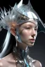 Placeholder: prehistoricore photorealistic transparent cromagnon crystal futuristic princess