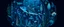 Placeholder: A dark blue underwater shipwrecked reef with swordfish designed in German folk art