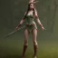 Placeholder: franz frazetta styl, cute elf hunter in the forest clearing