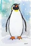 Placeholder: SKETCH WATERCOLOR PASTEL COLOURS - “The Penguin Who Hoped for Snow”