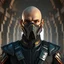 Placeholder: star wars bald male corellian jedi wearing gunmetal grey and black old republic armored flightsuit and breath mask with gold and metallic red trim inside the jedi temple, centered head and shoulders portrait, hyperdetailed, dynamic lighting, hyperdetailed background, 8k resolution, volumetric lighting, light skin, fully symmetric details