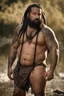 Placeholder: full figure shot, very realistic photography, ugly dirty wet drunk chubby stocky gipsy 36 years old , very oiled body, very detailed, dim light, view from below, short beard, drunk eyes, dreadlocks, tattoo, bullneck, mature barely burly bearded muscled and robust , bulging dirty shorts, seamlessly blending big masculine forms , editorial ambiance, cross-processing effects, big shoulders, ambient occlusion , bright shiny light, impressive composition, volumetric light