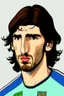 Placeholder: Sandro Tonali Italian football player ,cartoon 2d