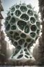 Placeholder: impossible geometry giant organic virus building