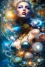 Placeholder: A woman, abstract image showing her chaotic life, chaos, stormy, 8k, exceptional beauty, mysterious, abstract conceptional art