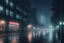 Placeholder: A city that's in the night and it's raining and it's foggy and it's in the future.