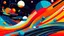 Placeholder: an emphasis on color and line, graphics, Space universe