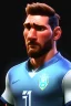 Placeholder: Realistic Messi Portrait, mid shot view, low view, Argentina soccer player, 3d, photo studio, clean background, unreal engine 5, ray tracing, RTX, lumen lighting, ultra detail, volumetric lighting.