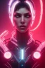 Placeholder: cyberpunk, head, women, portrai, tron