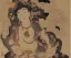 Placeholder: Female bodhisattva cloud hands, Meiji period art