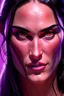 Placeholder: actress megan fox, purple skin