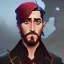 Placeholder: Portrait of a 30 year old warlock like Jake Gyllenhaal, Jack Sparrow, Sherlock Holmes and Mary Poppins