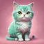 Placeholder: A delightful and adorable cartoon illustration featuring a cute mint-colored cat against a charming pink background, (delightful illustration:1.4), (adorable cartoon cat:1.5), (charming pink background:1.3), (expressive mint hues:1.2), inspired by the styles of cute cartoon artists, trending on ArtStation, Intricate, Sharp focus, vibrant lighting, (whimsical:1.4), (playful ambiance:1.3), (lush fur details:1.5), Cartoon, Masterful, Captivating, High Detail, Cinematic view