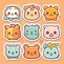 Placeholder: cute stickers templates