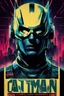 Placeholder: catman rebel retro futuristic cyberpunk poster