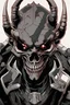 Placeholder: devil skull, scifi anime style