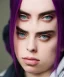 Placeholder: Billie Eilish, full body, on the bed, in my underwear, pale skin, high detail, realistic, 8k, not to be distinguished from a photo, identical pupils