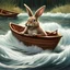 Placeholder: A rabid rabbit in a rapid rowboat.