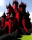 Placeholder: A dark red vampire castle designed in Ica stones painted by Andy Warhol