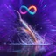 Placeholder: infinity symbol ∞ with vibrant powerful single prawn coming out of the water, striking, neon, chiaroscuro, dramatic, captivating, powerful, fantasy, beautiful, octane render, 16k post-production, artstation: award-winning: atmospheric: commanding: fantastical: clarity: ultra quality: striking: brilliance: stunning colors: amazing depth; lens: f/11, 35mm