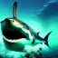 Placeholder: Megalodon underwater by van Gogh 8k