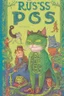 Placeholder: intricate book cover showing Puss in Boots, the Frog King, the Princess and the Pea, like a whimsical Terry Pratchett Discworld cover