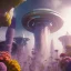 Placeholder: Spaceship landed on futuristic planet, sunny day. clear blue sky, cascade, flowers. Elegant. Extremely detailed. Award winning photography. Fantasy. 8k. Cinematic lighting. Photorealistic. Dynamic lighting. Imperial colors. Crisp quality. Unreal Engine. Colourful cinematic postprocessing. Pixar. VRay.