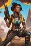 Placeholder: Amara from Borderlands 3 as an Apex Legends character digital illustration portrait design by, Mark Brooks and Brad Kunkle detailed, gorgeous lighting, wide angle action dynamic portrait